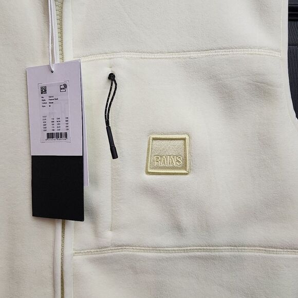 RAINS Bodywarmer Unisex Fleece Vest in Straw                                 522 - Picture 10 of 15